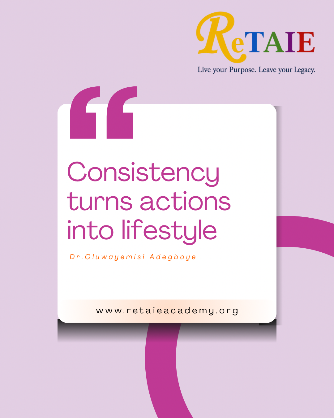 ReTAIE quote card