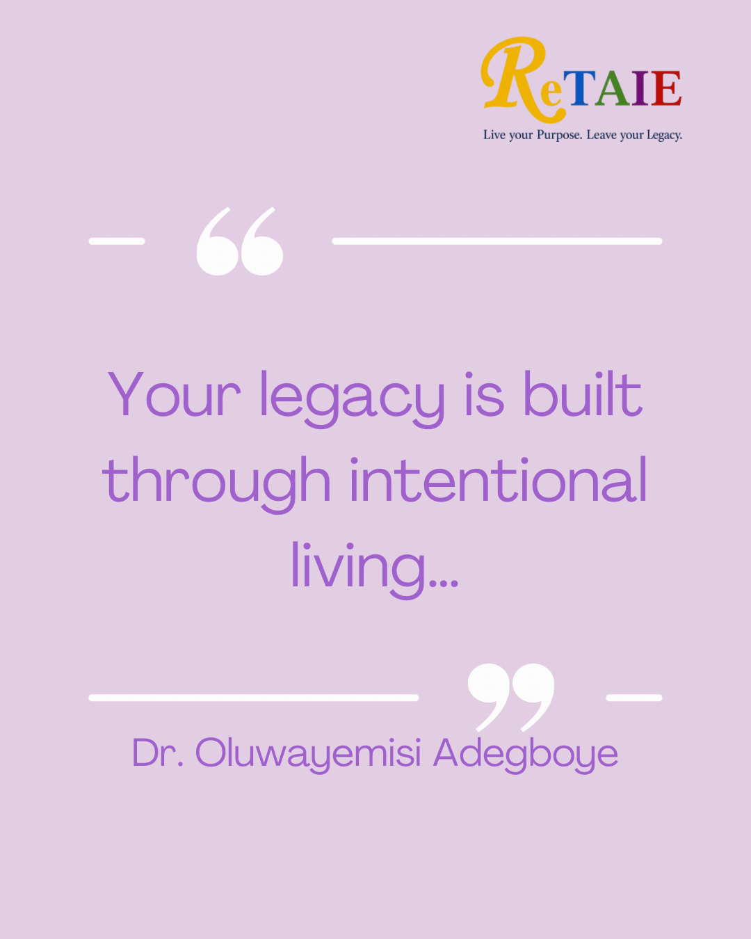 ReTAIE quote card