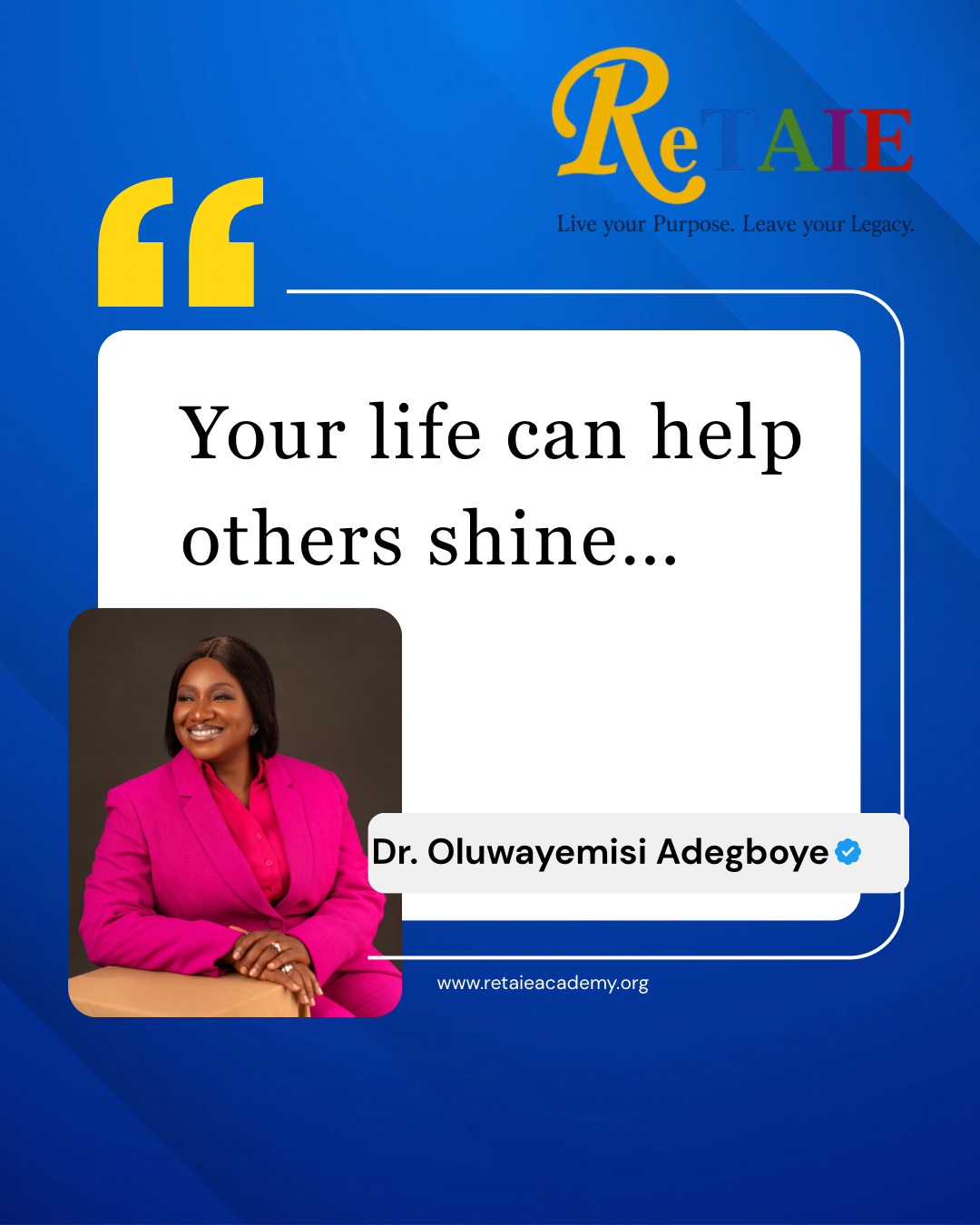 ReTAIE quote card