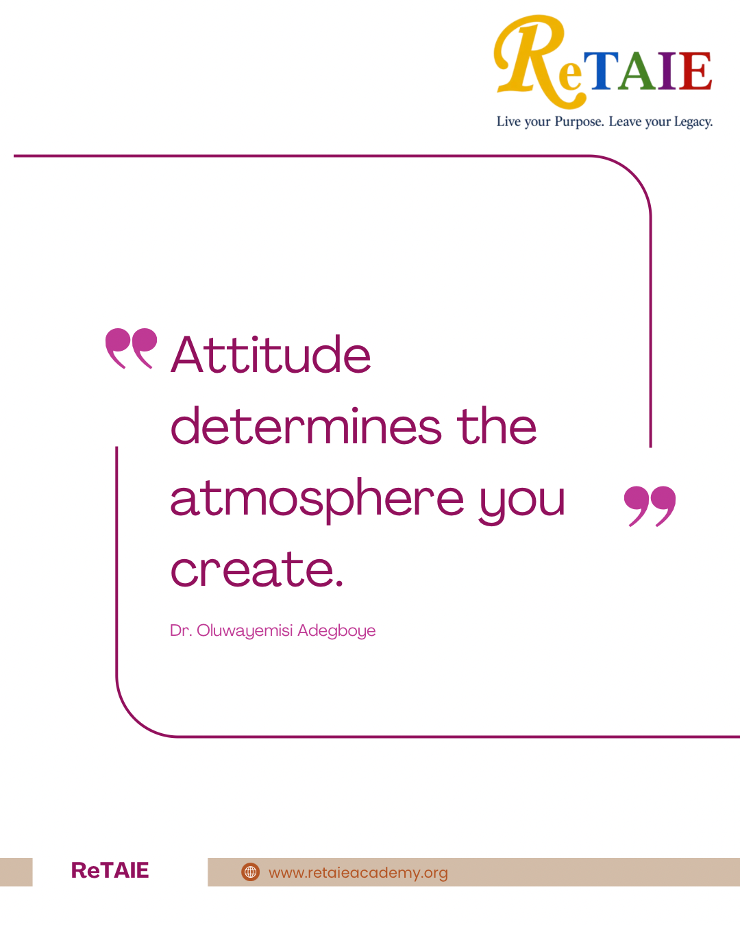 ReTAIE quote card